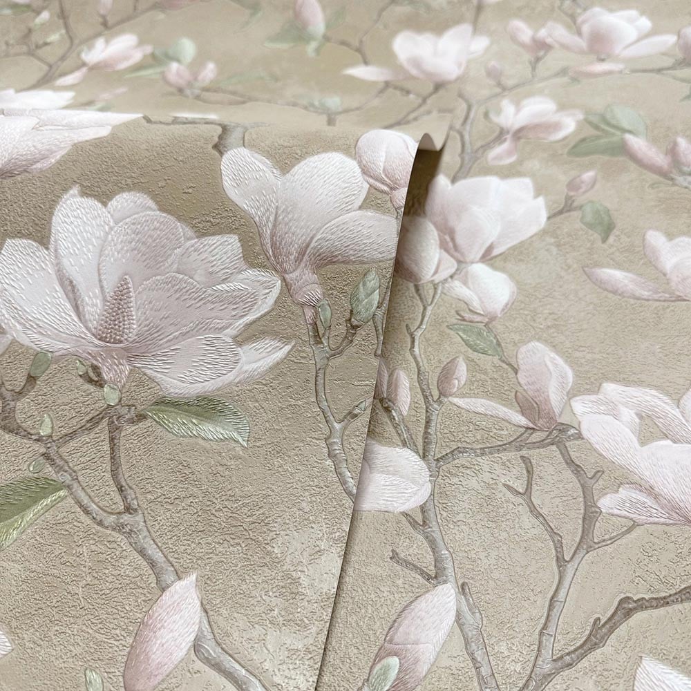 Holden Decor Petalina Beige and Pink Wallpaper Image 4