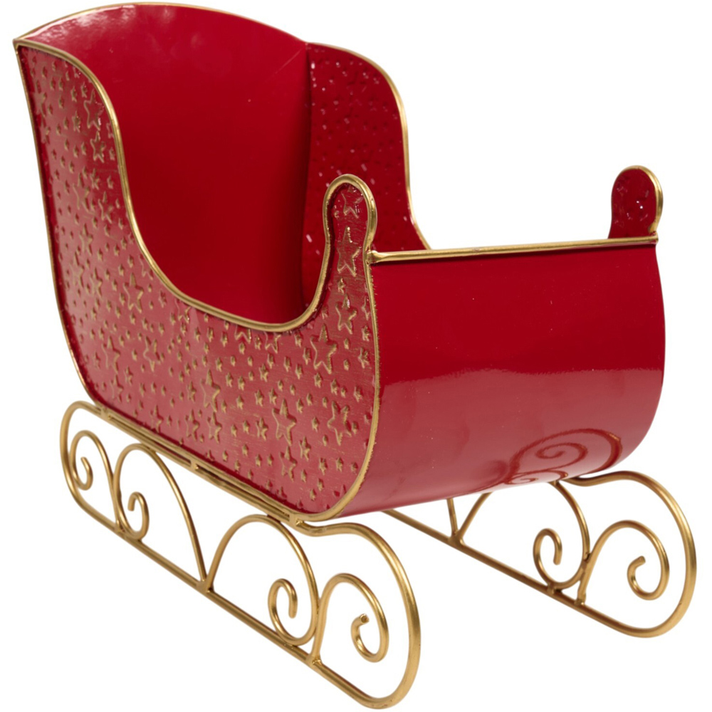 Starlit Sleigh Christmas Decoration Ruby Image 1