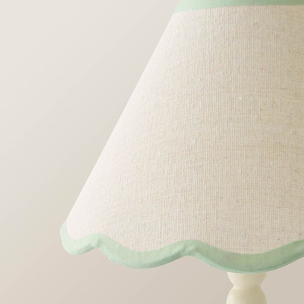 ValueLights Florie Scallop Green Trim Small Shade Image 4