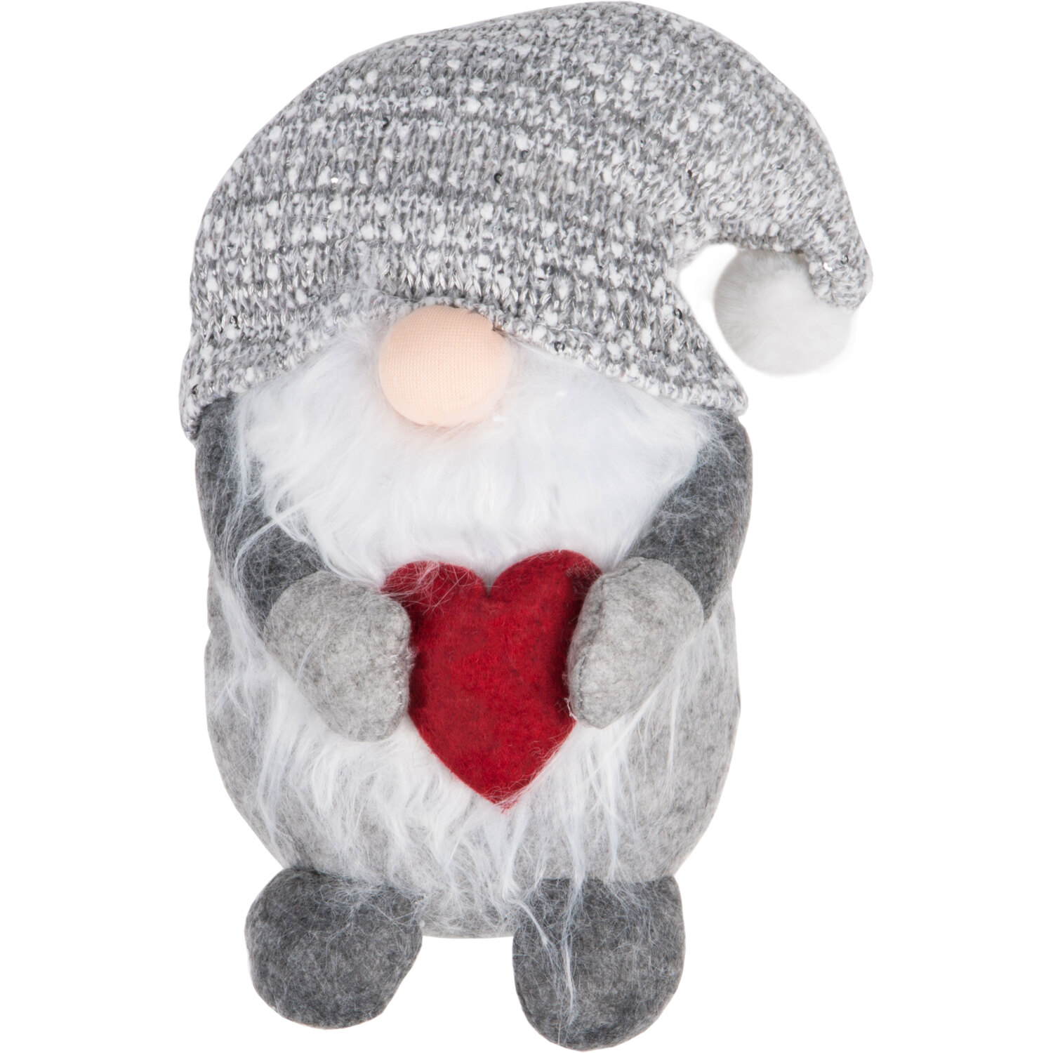 Grey Gonk Holding Heart Image