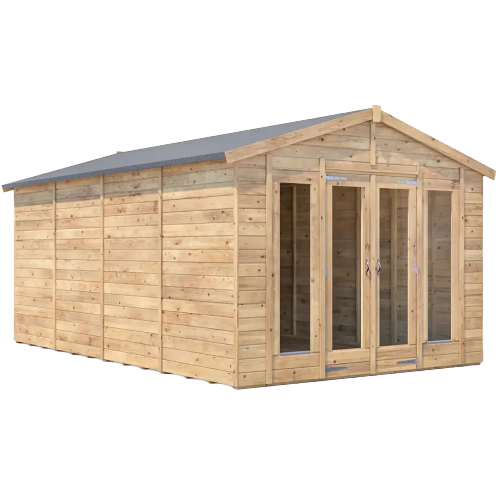 Dunster House RagePanda 10 x 16ft Brown Superfelt Apex Summerhouse Image 1