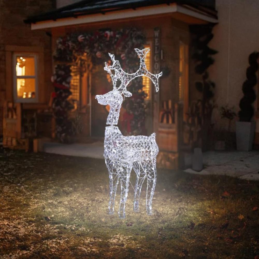 Marco Paul Cool White LED Standing Reindeer Rope Light Image 3