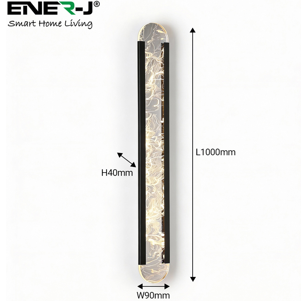ENER-J AuroraGlow 42W CCT Adjustable and Dimming Designer Acrylic LED Wall Light 100 x 9cm Image 6