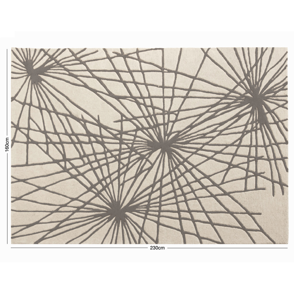 Esselle Home Aura Starburst Natural and Charcoal Rug 160 x 230cm Image 7