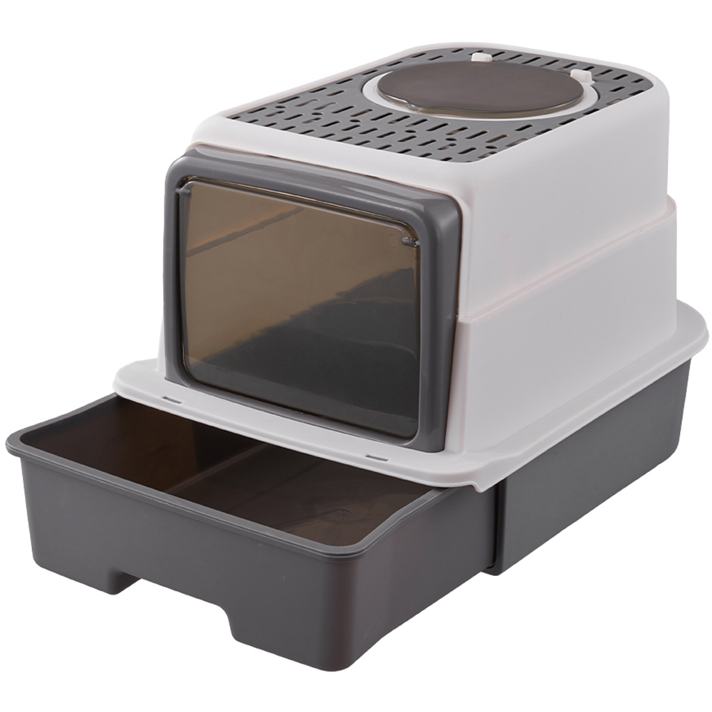 H&O Direct Hooded Cat Litter Box with UV Sterilization 35 x 35 x 50cm Image 3
