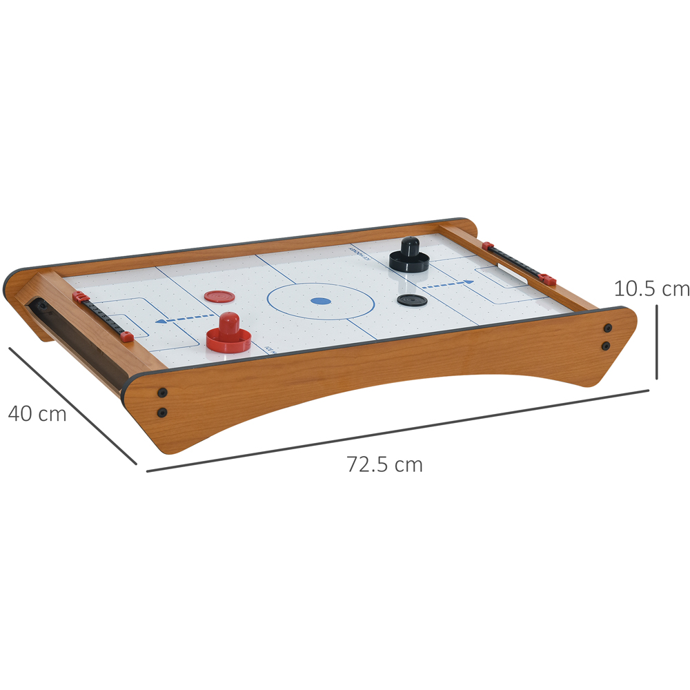 HOMCOM Mini Air Hockey Table with 2 Pucks Pushers and Fan Image 9