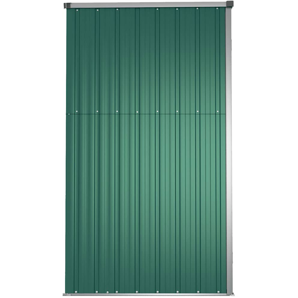 vidaXL 5.3 x 2.9ft Green Galvanised Steel Pent Garden Tool Shed Image 2