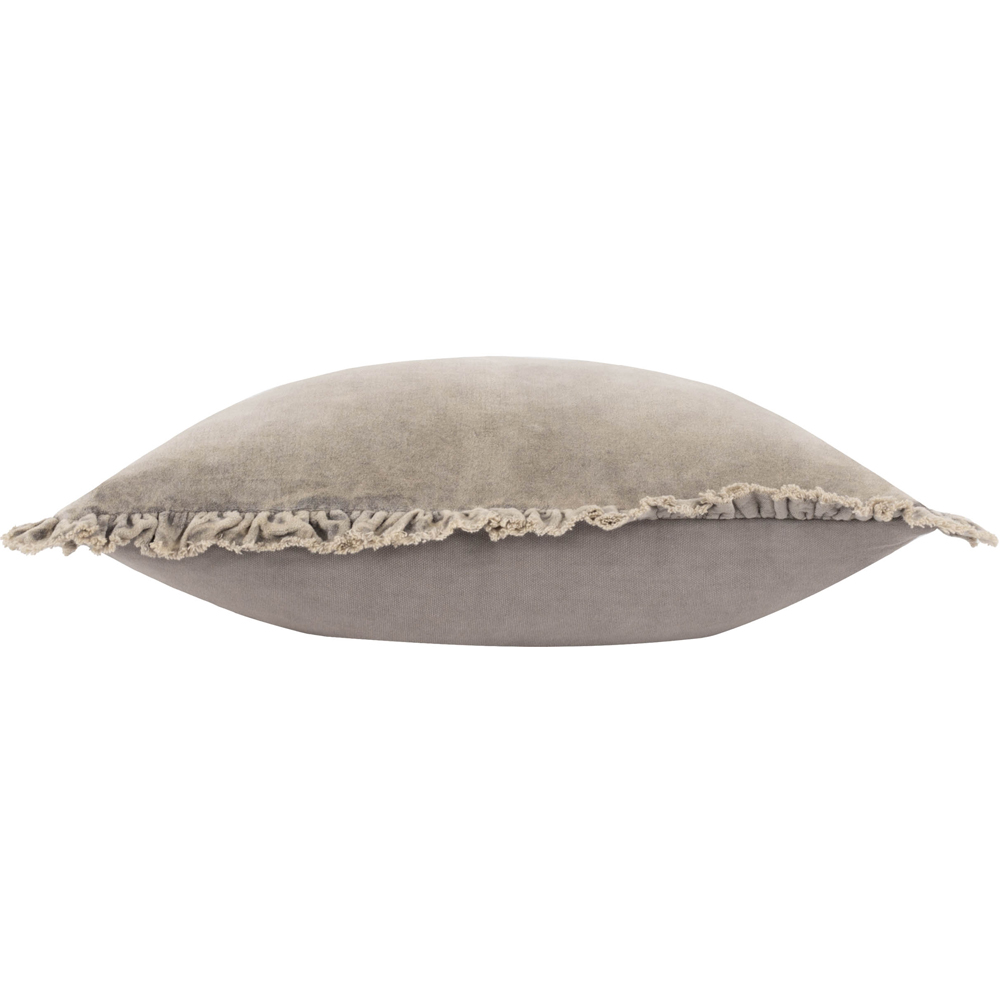 Yard Bertie Taupe Cotton Velvet Cushion 45 x 45cm Image 4