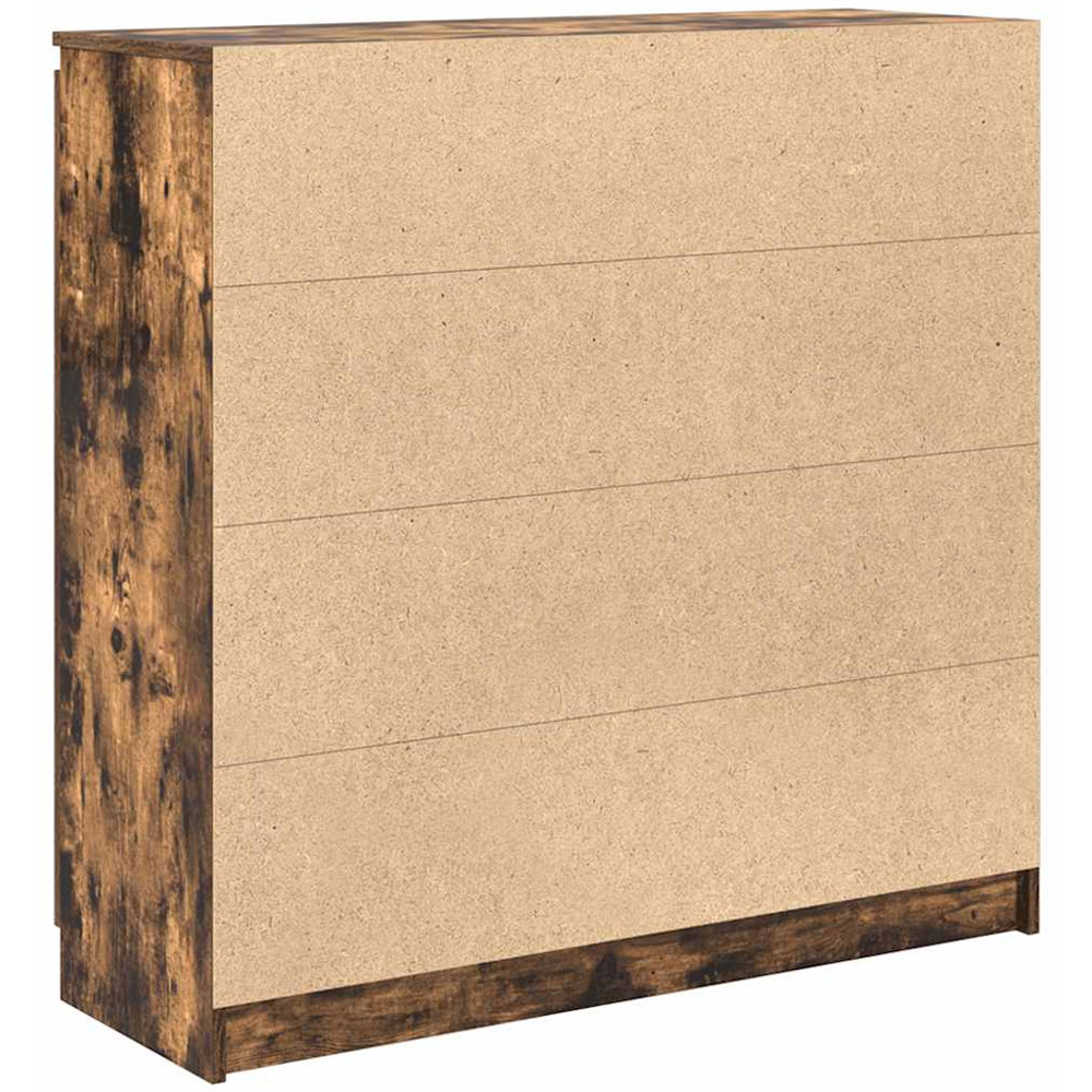 vidaXL 2 Door 4 Drawer Smoked Oak Sideboard Image 8