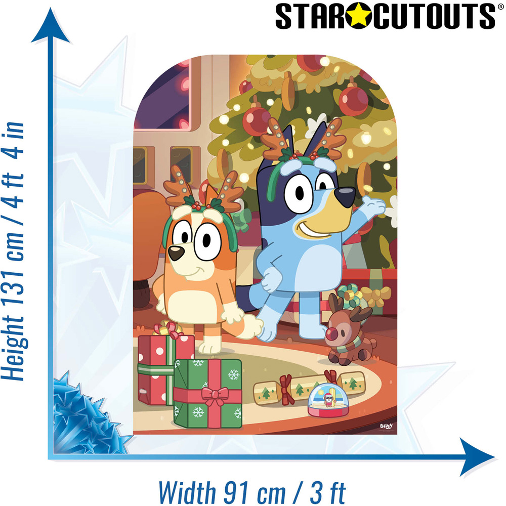 Star Cutouts Bluey Christmas Stand-In Cardboard Cutout Image 6