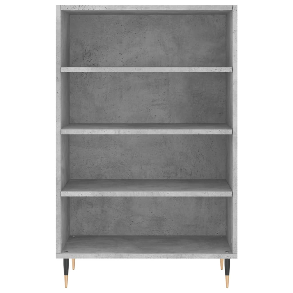 vidaXL 4 Shelf Concrete Grey Highboard Image 4