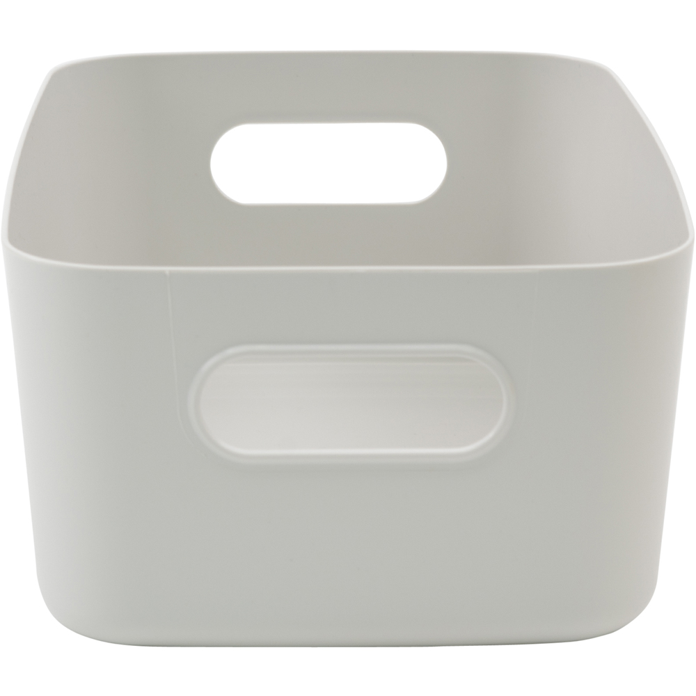 SA Products Grey Plastic Storage Basket Set of 3 Image 5