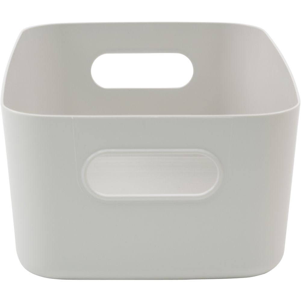 SA Products Grey Plastic Storage Basket Set of 3 Wilko