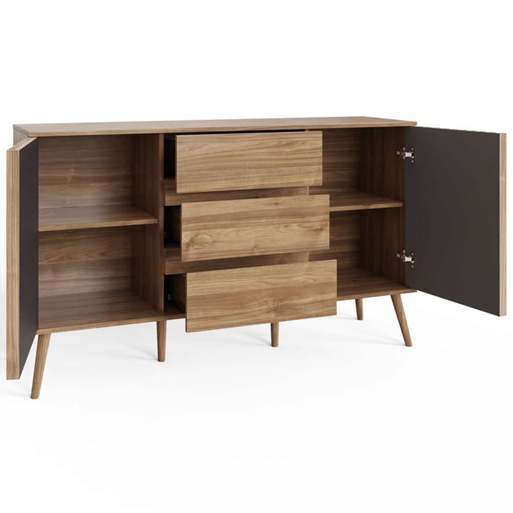GFW Rowan Oak Louvered Sideboard Image 3