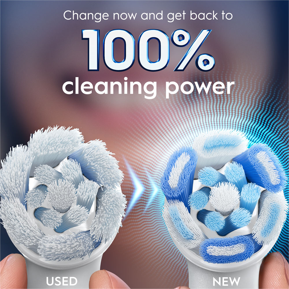 Oral-B iO Ultimate Clean White Toothbrush Refill Head 2 Pack Image 9