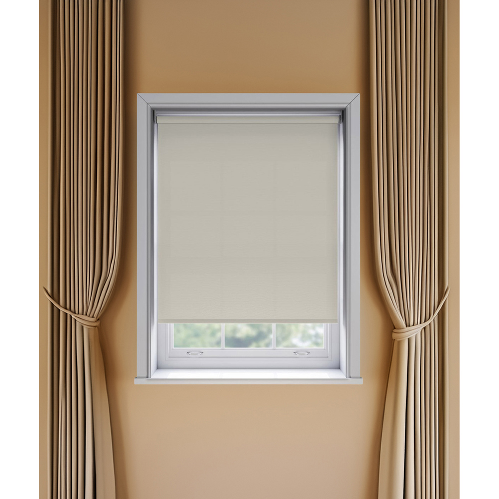 New Edge Blinds Thermal Blackout Roller Blind Oyster 100cm Image 3