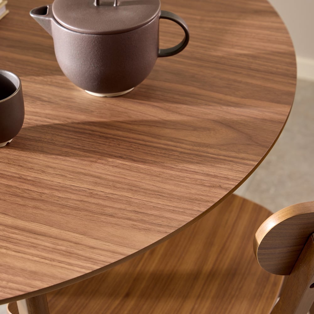 Florence Roxby 4 Seater 120cm Round Dining Table Walnut Image 7