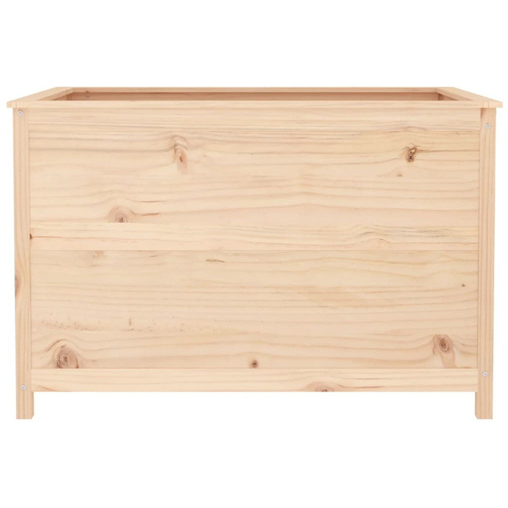 vidaXL Natural Solid Pine Wood Raised Garden Bed 78 x 119.5 x 82.5cm Image 4