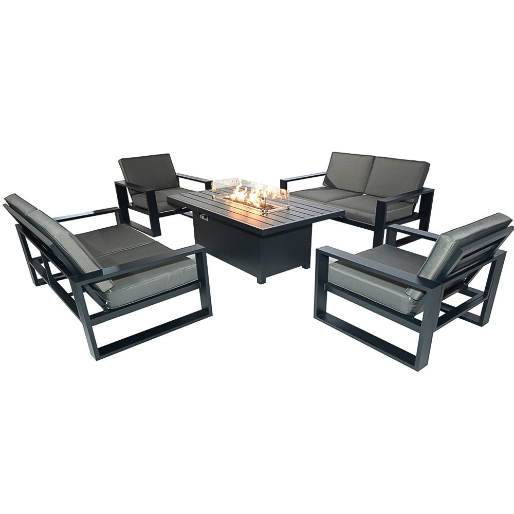Furniture One 6 Seater Aluminium Garden Dining Set Image 2