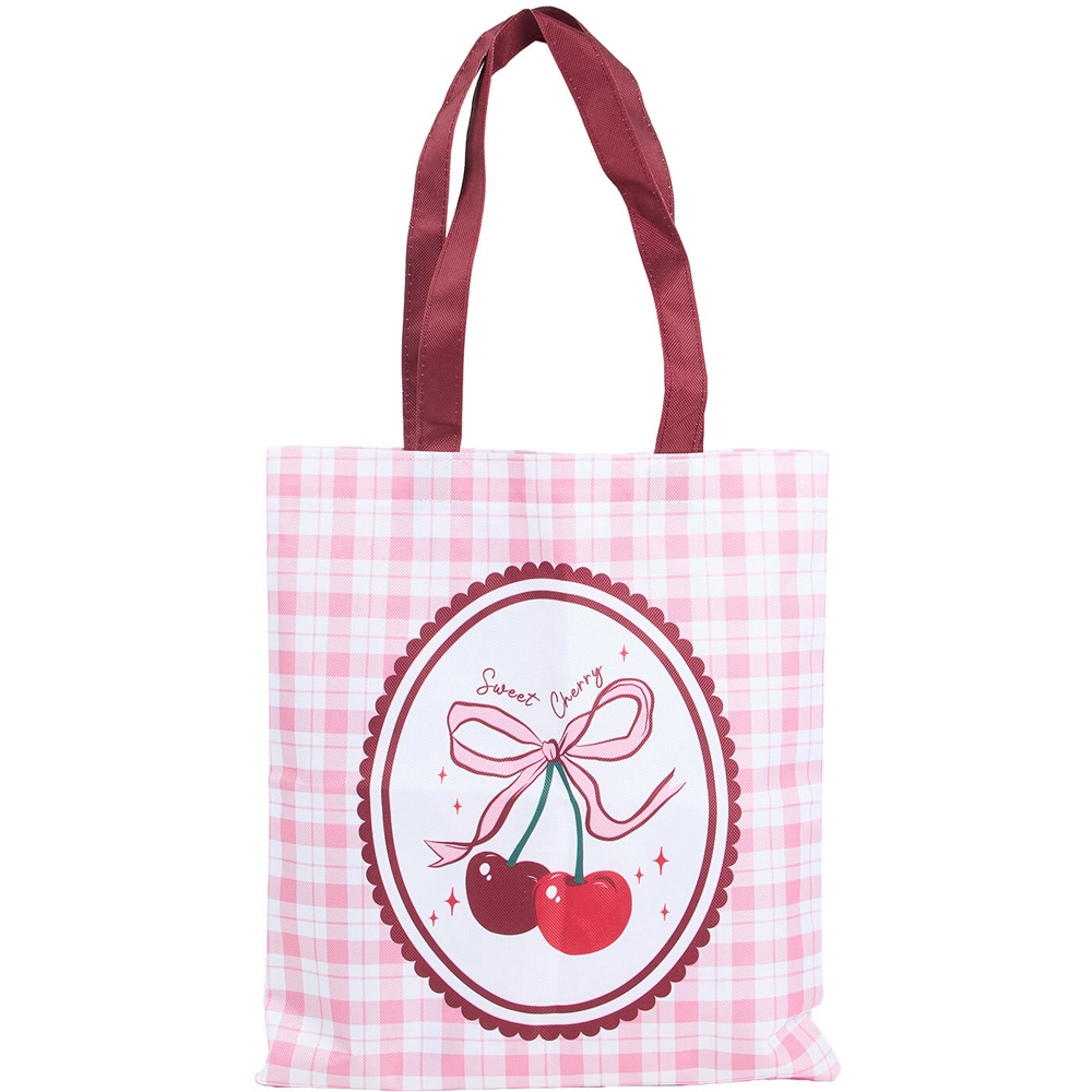 Cherry Check Tote Bag Image 3