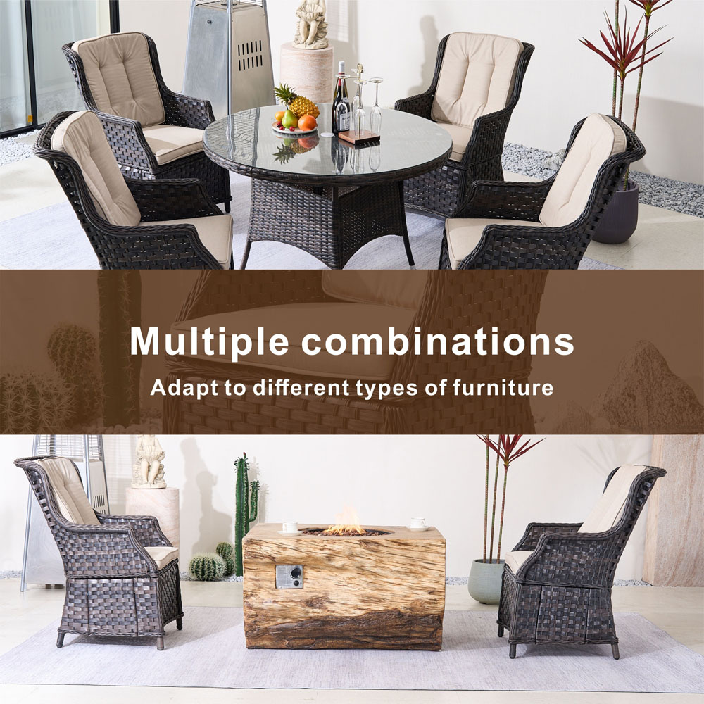Direct Wicker Set of 2 Garden Detachable Aluminium Rattan Chair Image 7