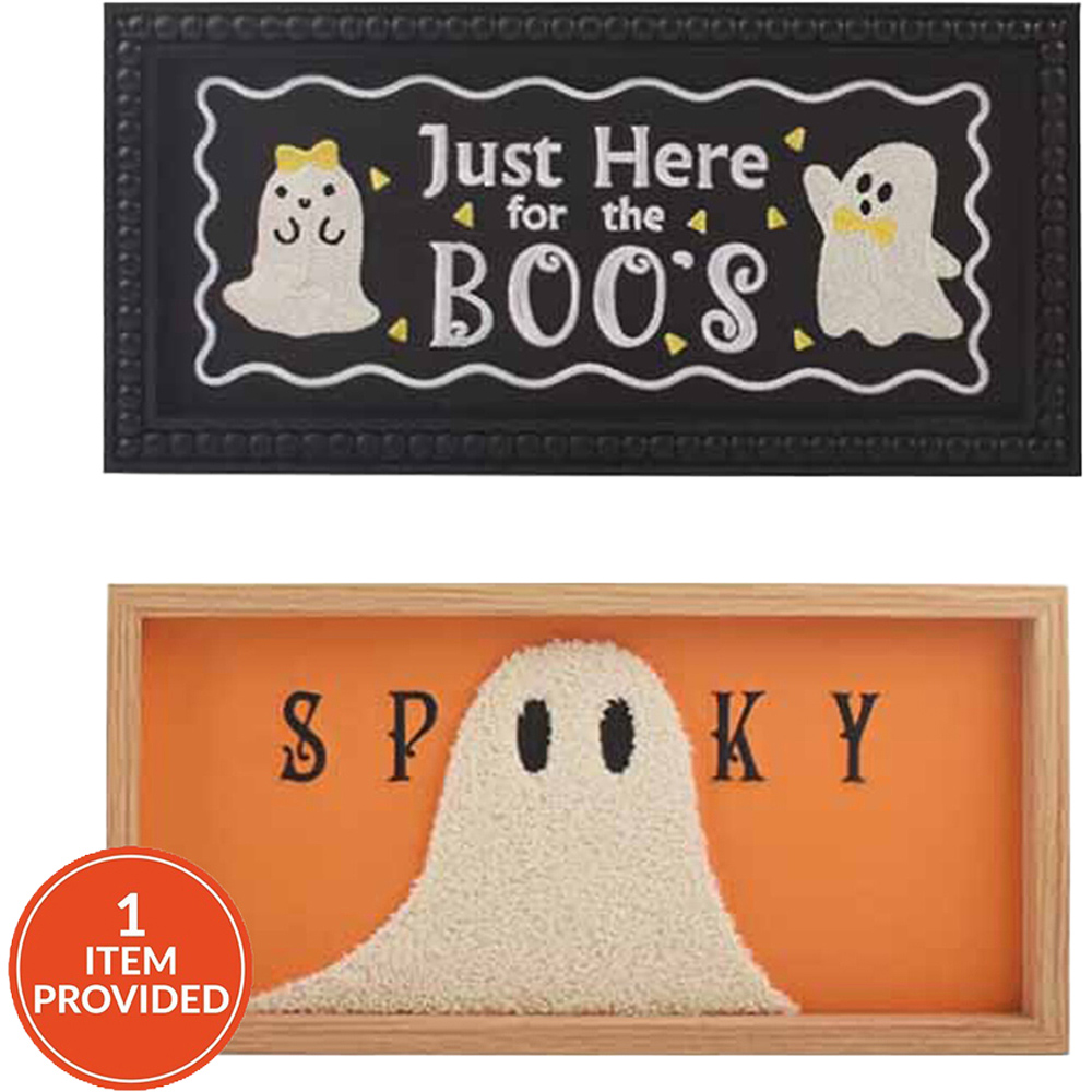 Ghostly Tufted Framed Plaque Image 1