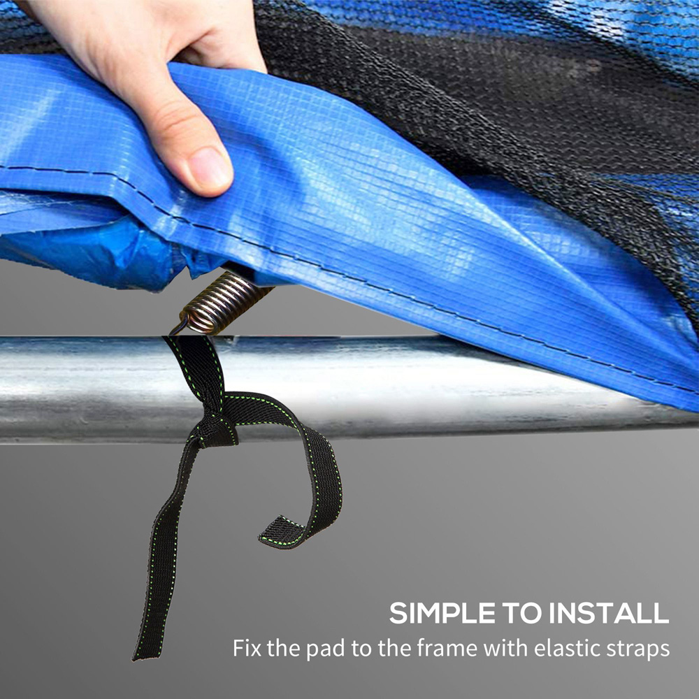 SPORTNOW 12ft Multicolour Waterproof Spring Cover Trampoline Pad Image 5