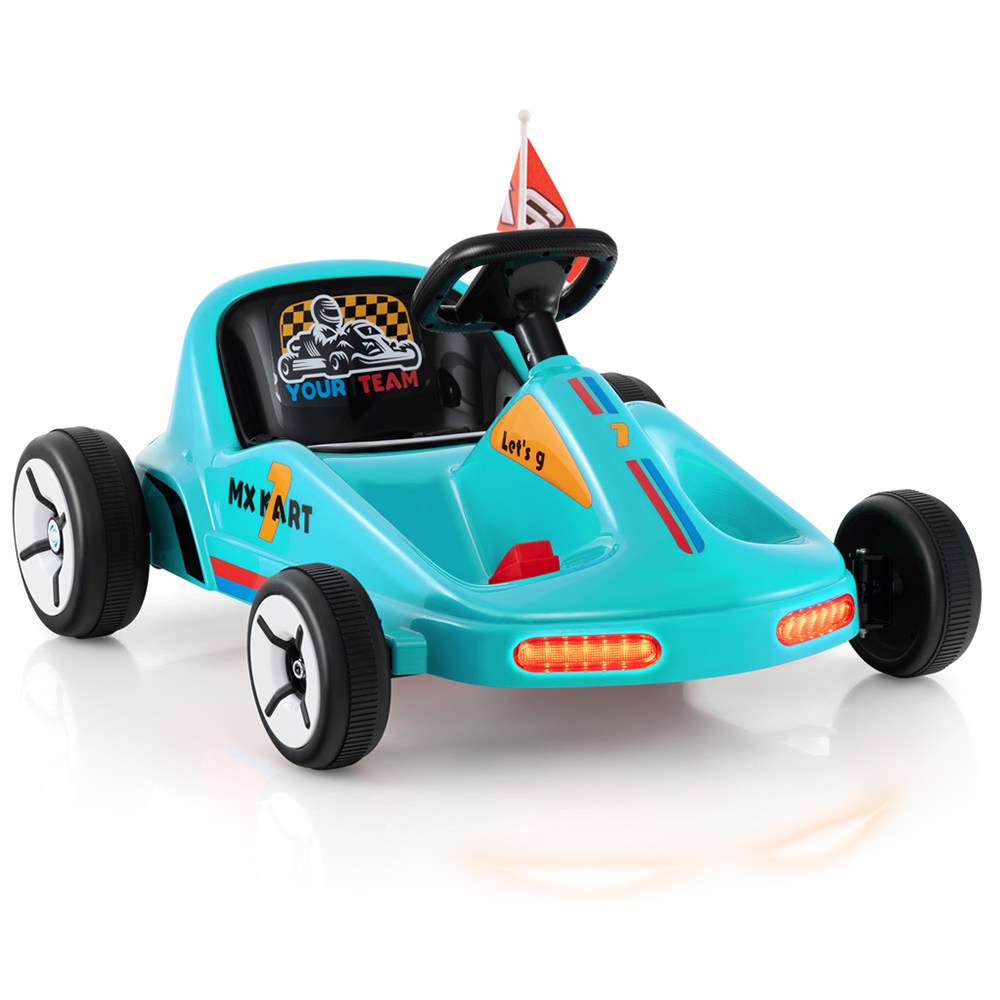 Costway Blue Kids Electric Go Kart with Remote Image 1