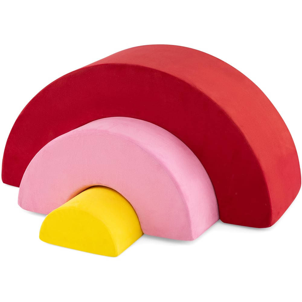 Costway 3 Piece Red Toddler Climbing Toy Image 3