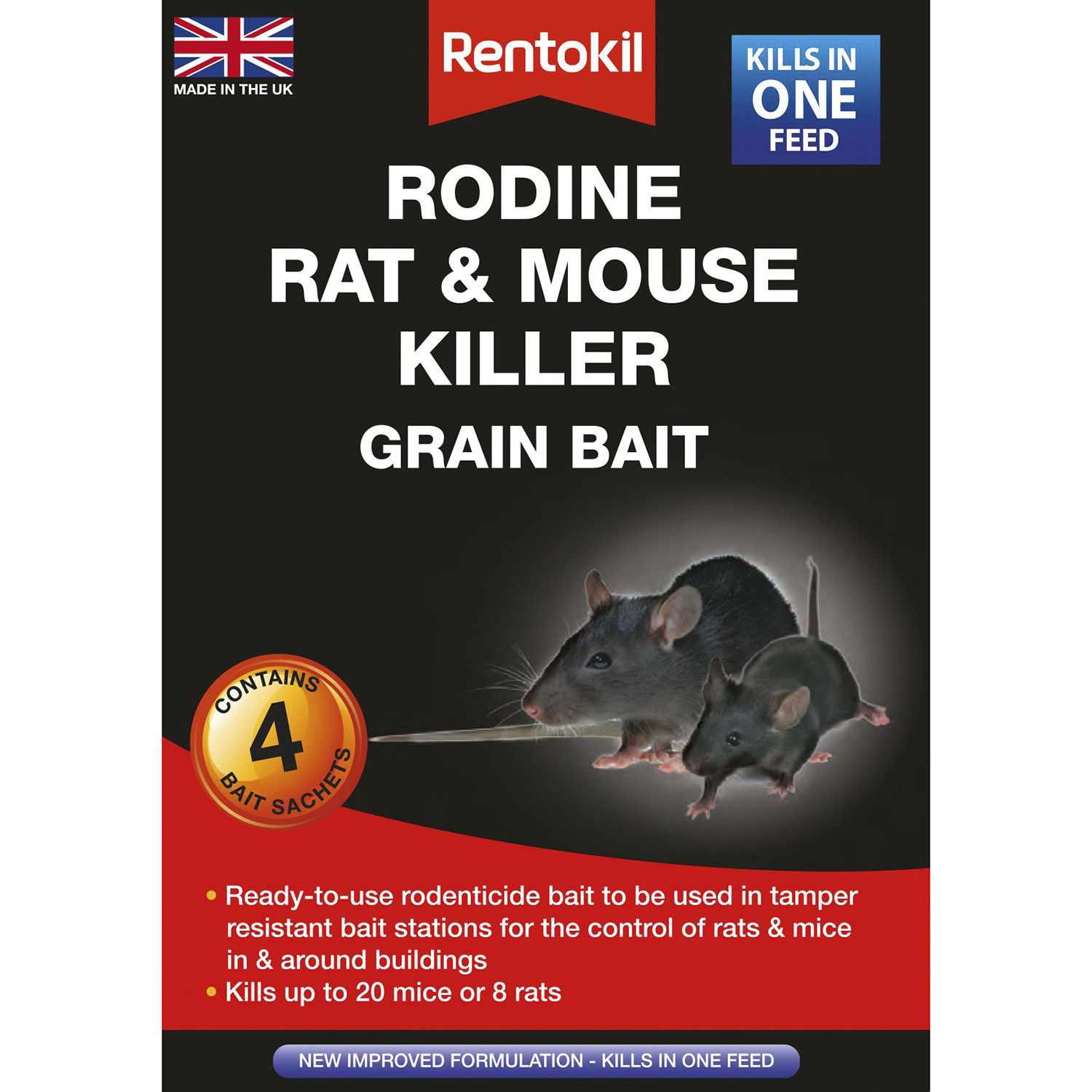 Rentokil Rodine Rat And Mouse Killer Grain Bait Image 1