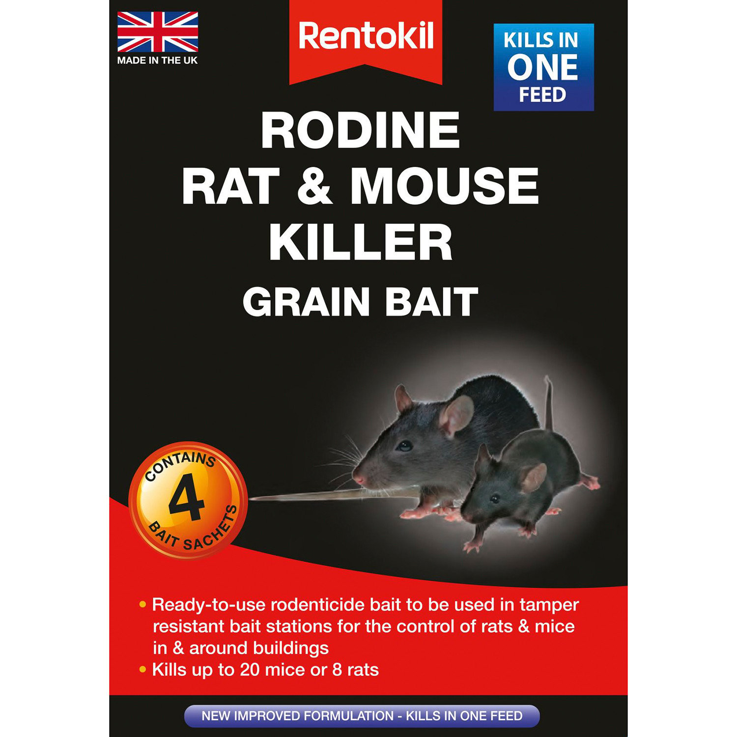 Rentokil Rodine Rat And Mouse Killer Grain Bait Image 1