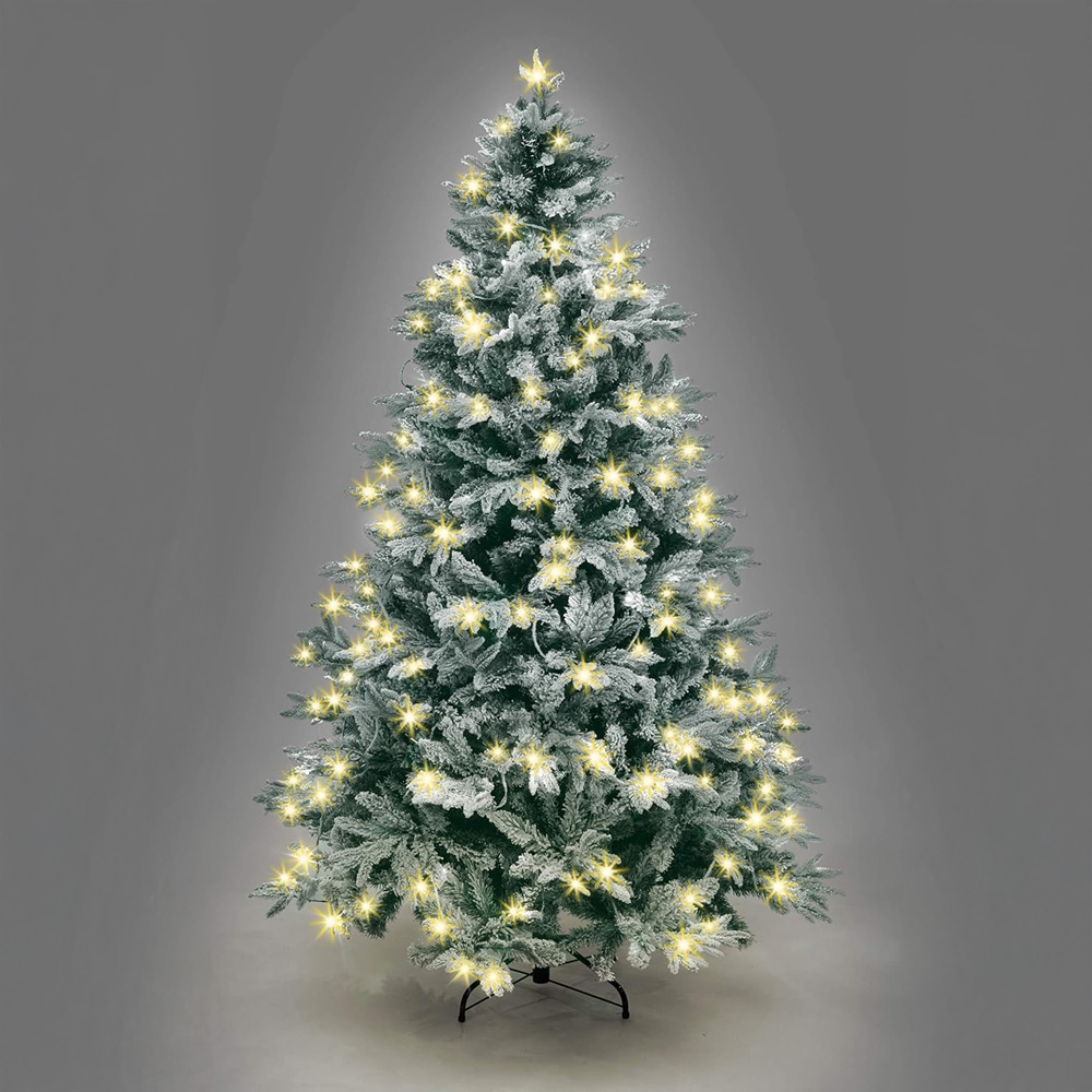 Shatchi Warm White LED Pre-Lit Lapland Fir Artificial Christmas Tree 6ft Image 4