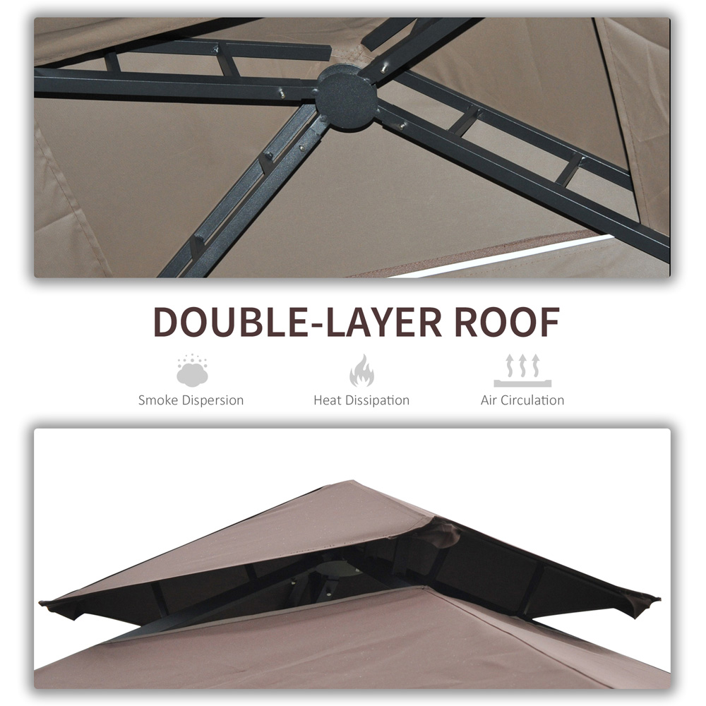 Outsunny 2.5 x 1.5m Coffee Waterproof Canopy Awning Image 5