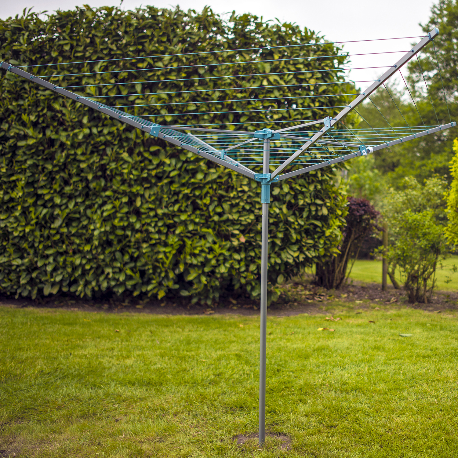 My Home Silver Outdoor 4 Arm Rotary Airer Image 3