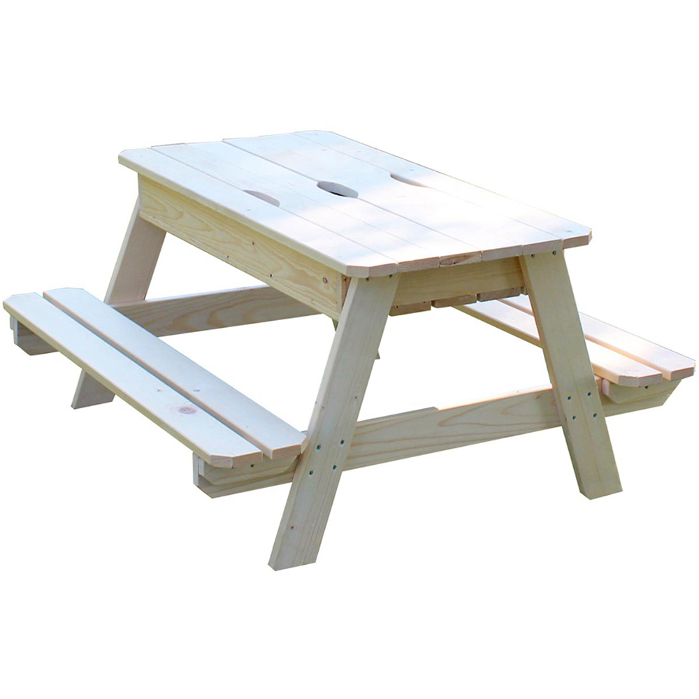 Soulet Kids 4 Seater Wooden Picnic Table with Sand Pit Image 2