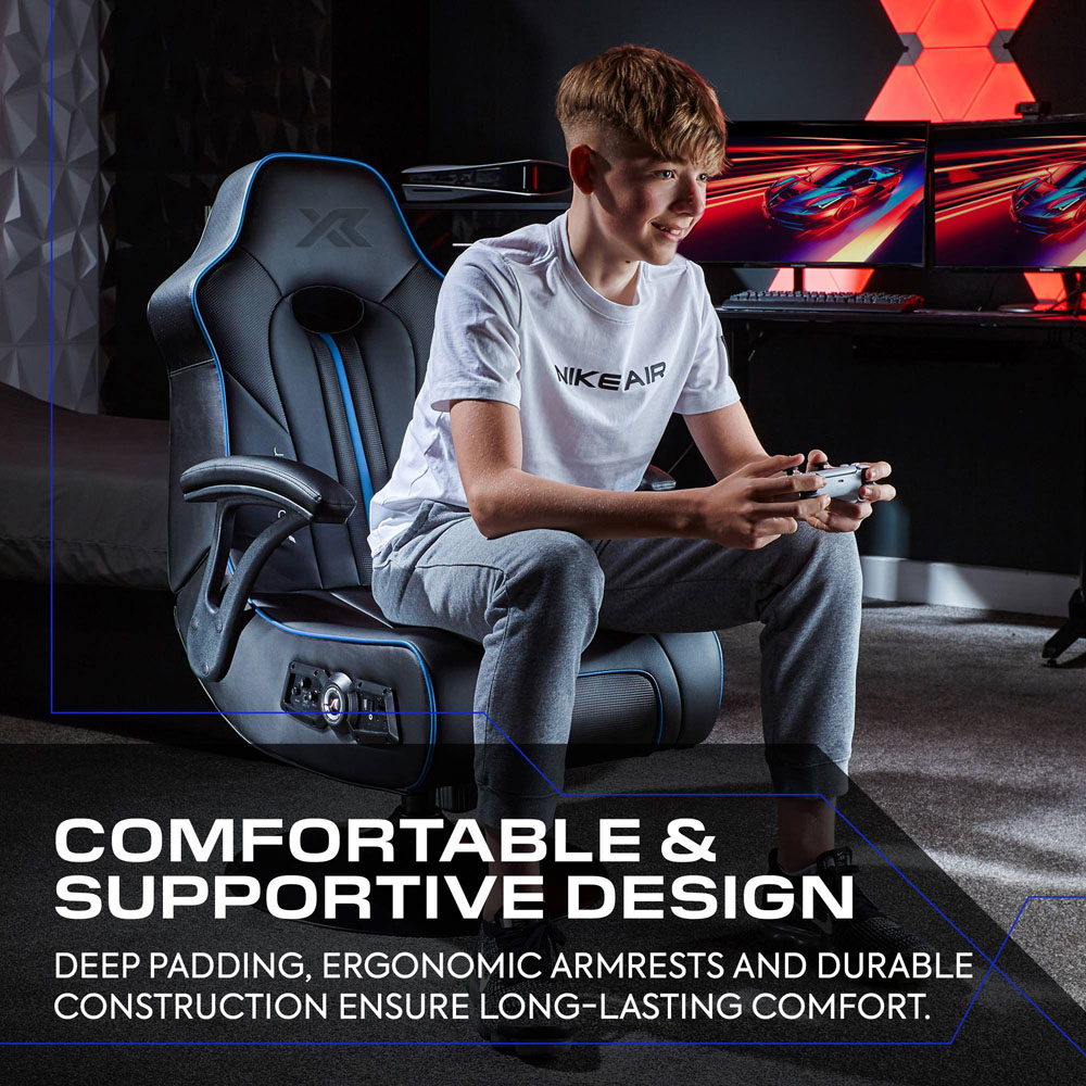 X Rocker Torque 2.1 Blue Stereo Audio Console Gaming Chair with Vibration Image 5