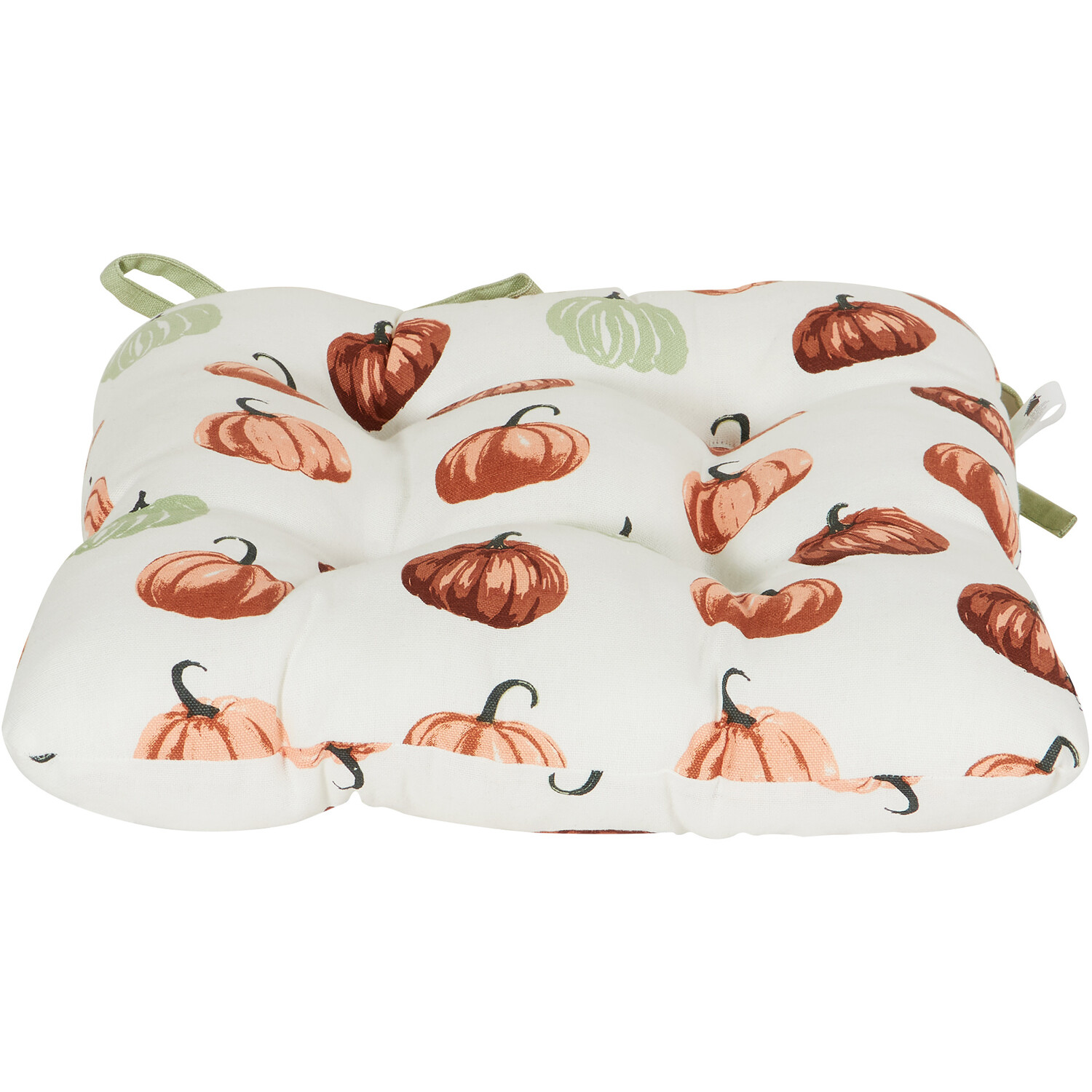 Pumpkin Design Seat Pad - White Image 2
