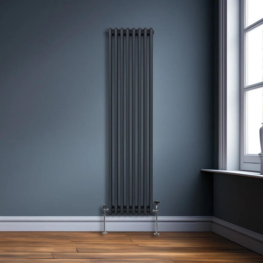 Monster Shop 5277 BTU Anthracite Grey Traditional 3 Column Radiator 1800 x 382mm Image 2