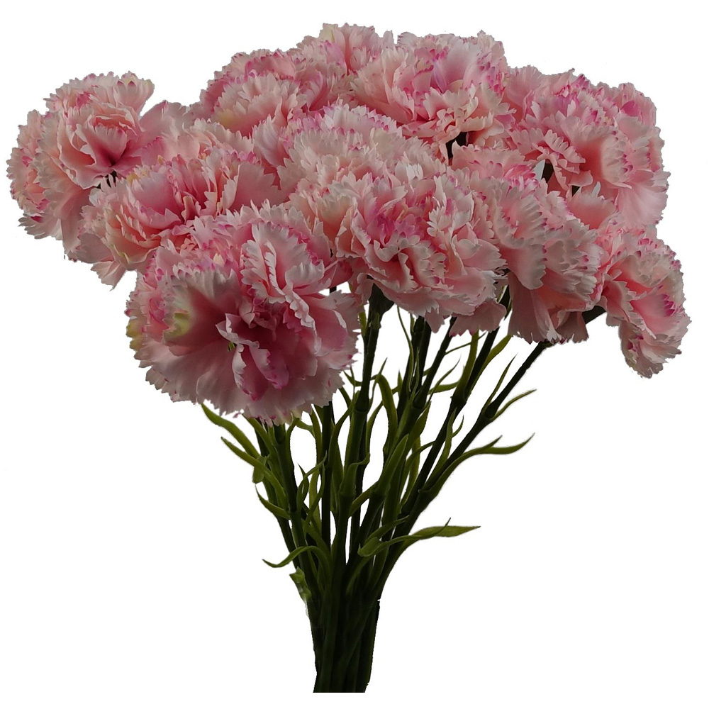 Leaf Pink Carnation Single Stem Artificial Flower 50cm 12 Pack Image 4