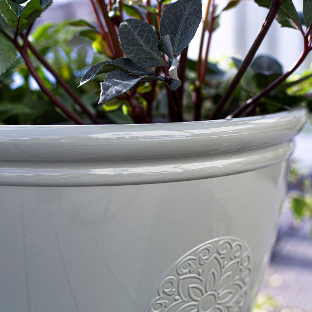 Plant Avenue Eden Emblem Grey Plant Pot 40cm Image 4