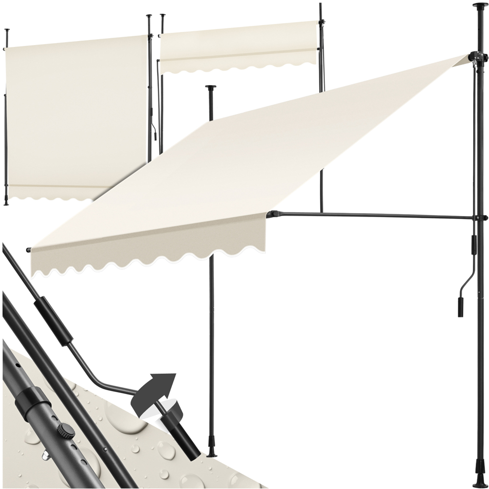 tectake Beige Retractable Awning 2 x 1.8m Image 2