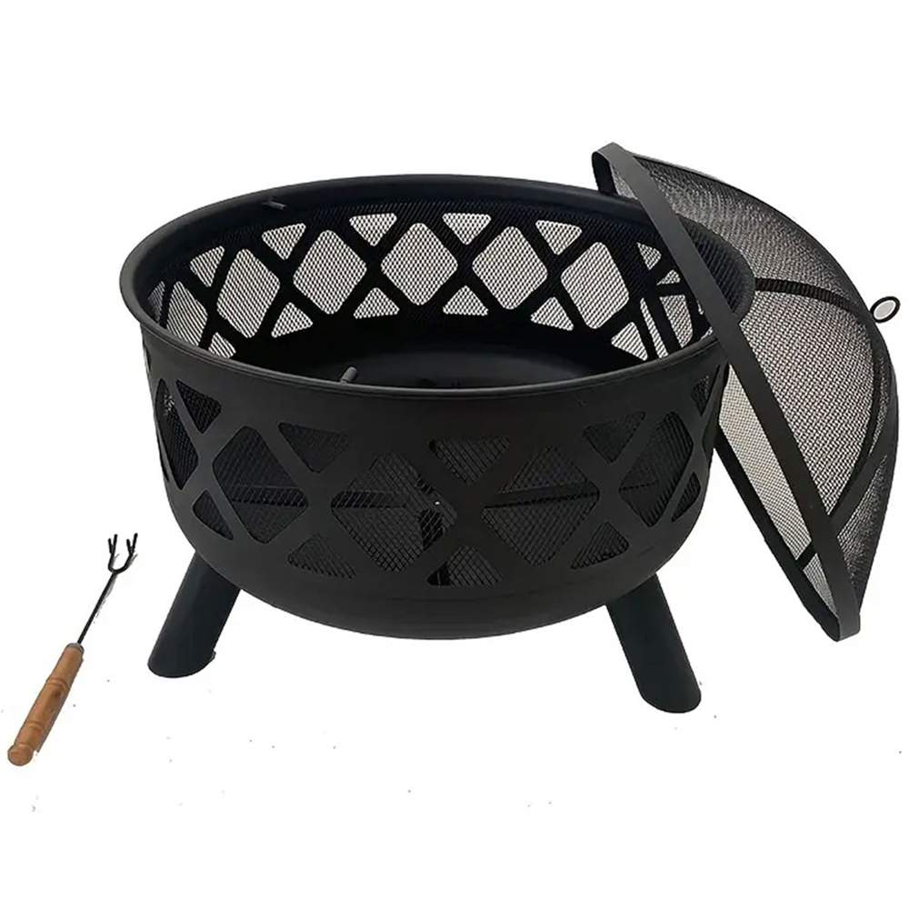 Neo Direct Black Outdoor Fire Pit Bowl Image 3