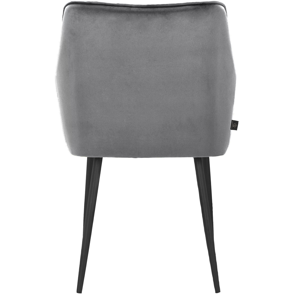 Loft24 Elvira Set of 2 Grey Velvet Dining Chair Image 6
