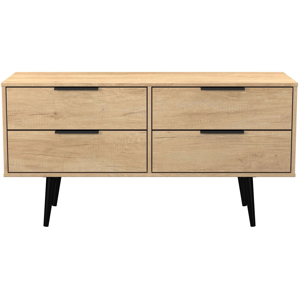 Crowndale Hong Kong 4 Drawer Nebraska Oak Bed Box Ready Assembled Image 3