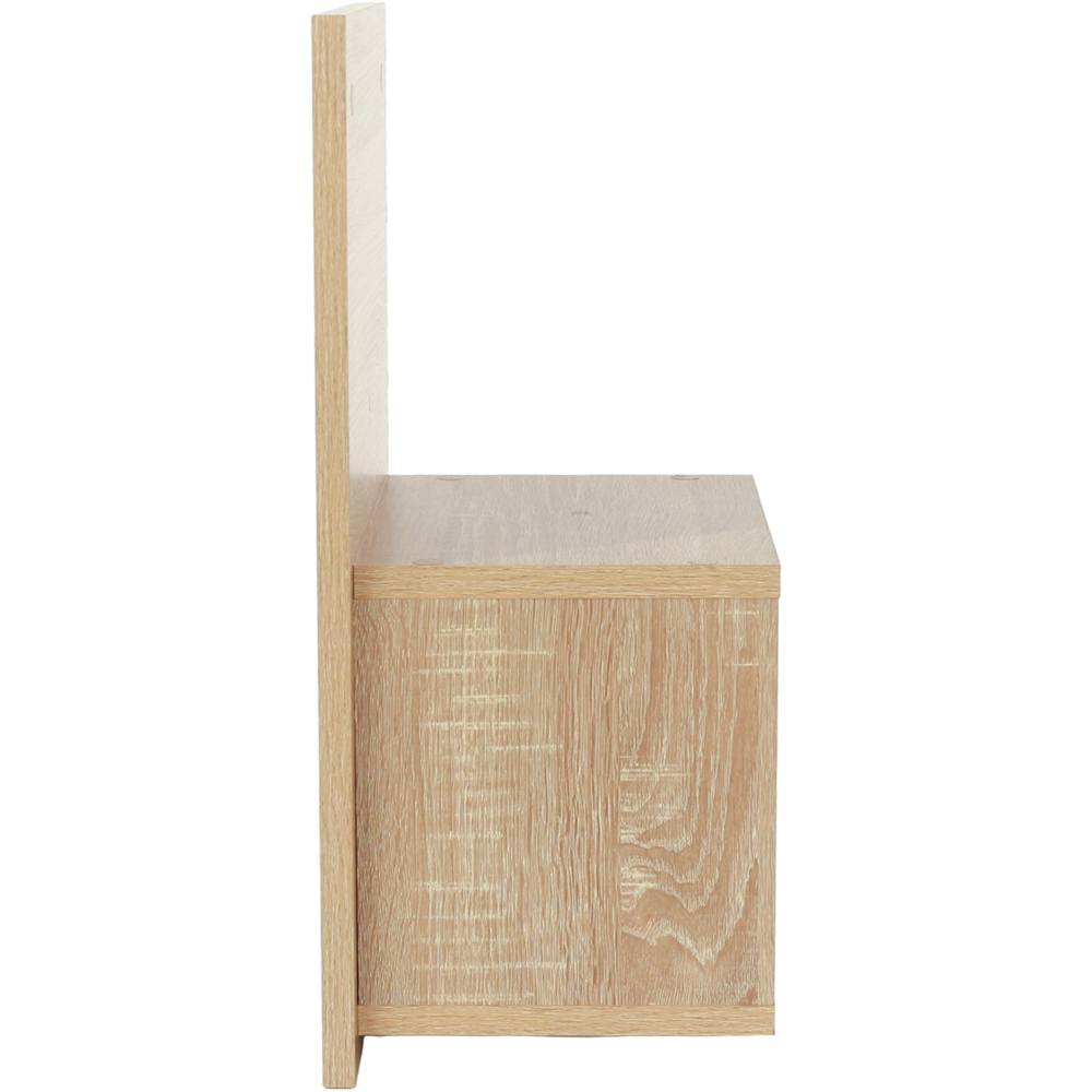 Core Products Kelly Single Shelf Oak Effect Wall-Mounted Open Bedside Table Set of 2 Image 5