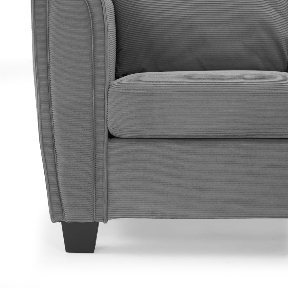 Home Detail Halena 3 Seater Dark Grey L Shape Sofa with Chaise Image 8