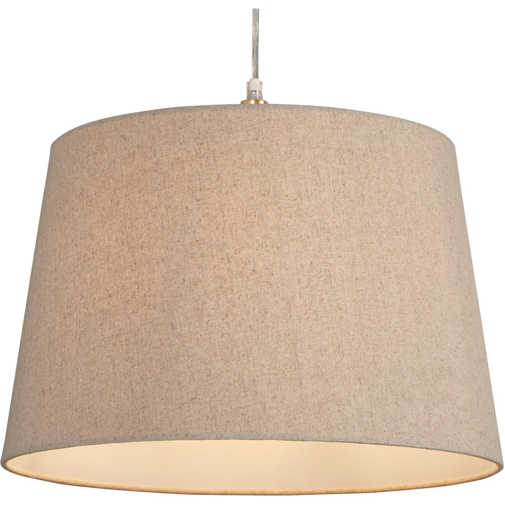 Lighting Collection Underwood Cream Linen Tapered Drum Lamp Shade 40cm Image 3