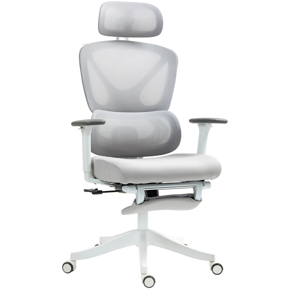 Portland Grey Recliner Executive Office Chair with Footrest Image 2