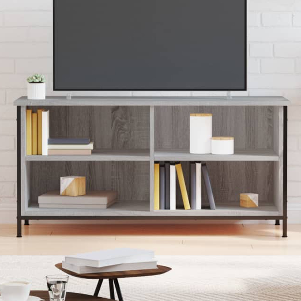 vidaXL 4 Shelf Grey Sonoma TV Cabinet Image 1