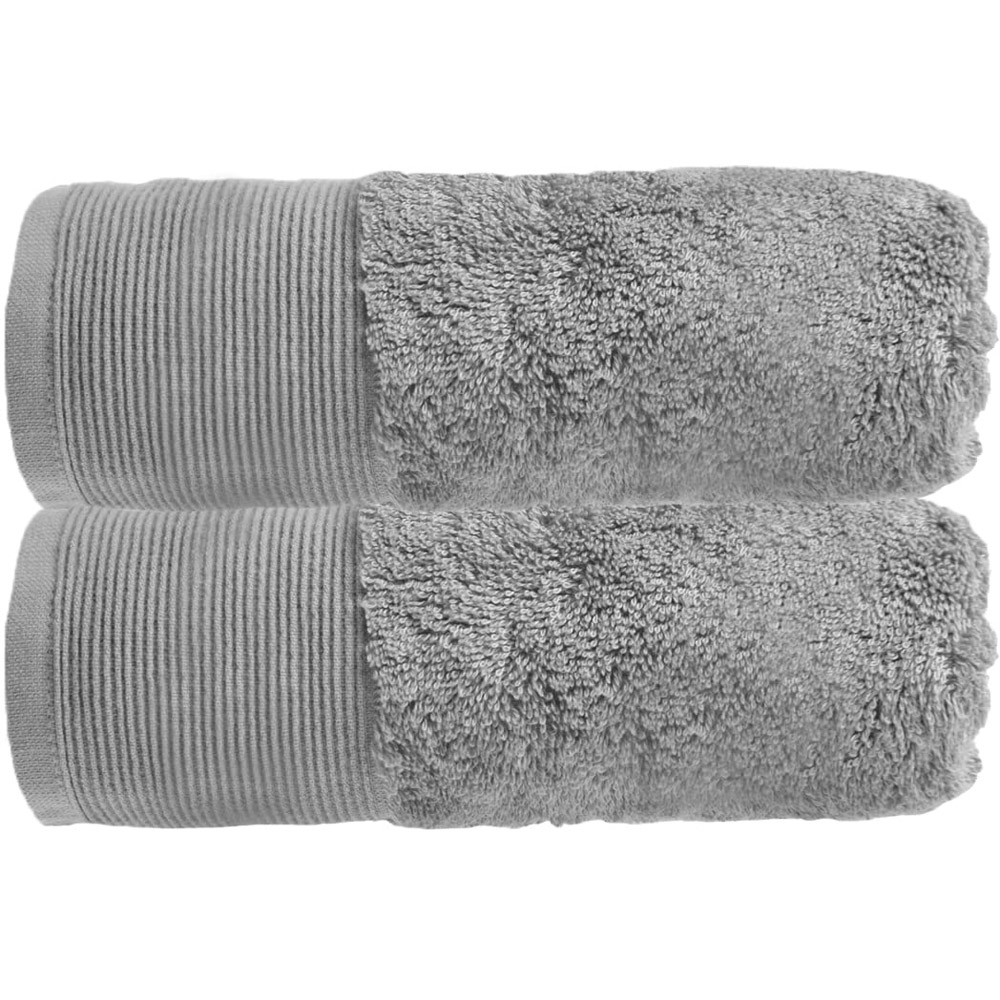 Allure Bath Fashions Bamboo Silver Grey Luxury Marlborough Hand Towel Image 1